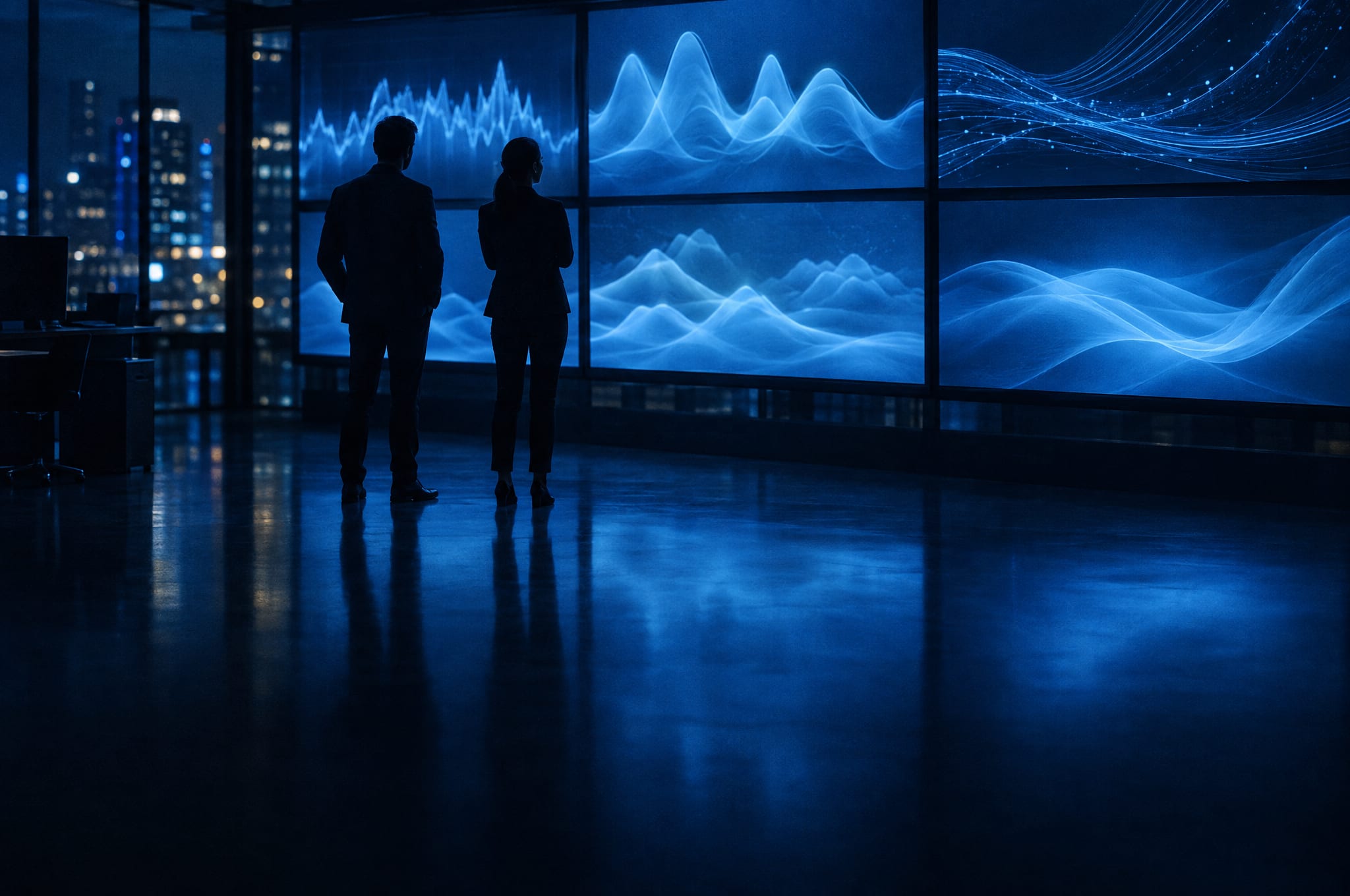 A team reviewing how a brand is mentioned across AI assistants