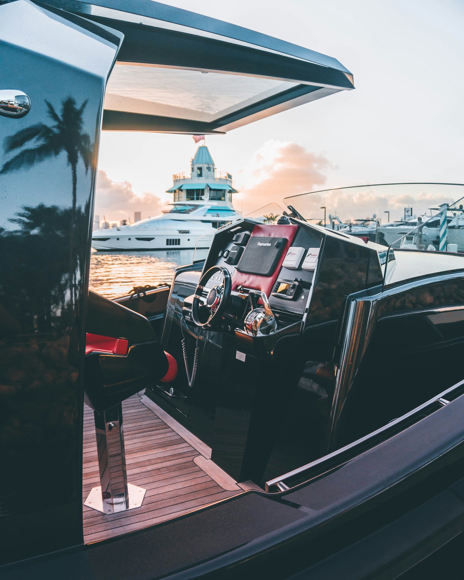 Superyacht on open water